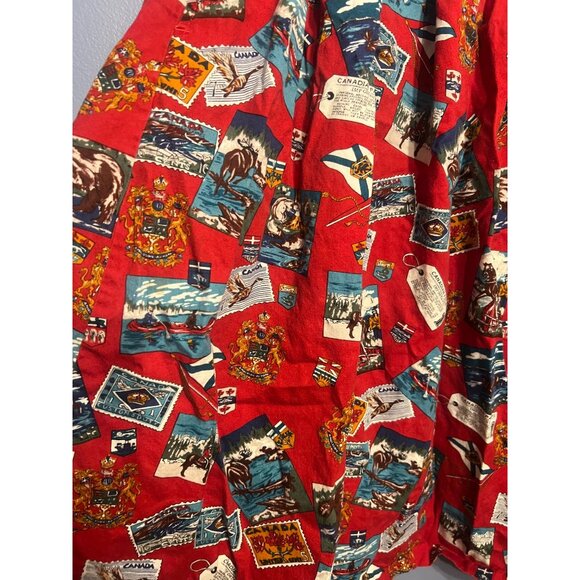 Vintage Woolrich Canadian Pacific Postcard Pattern Pleated Skirt VTG Size 8‎ - Picture 2 of 13